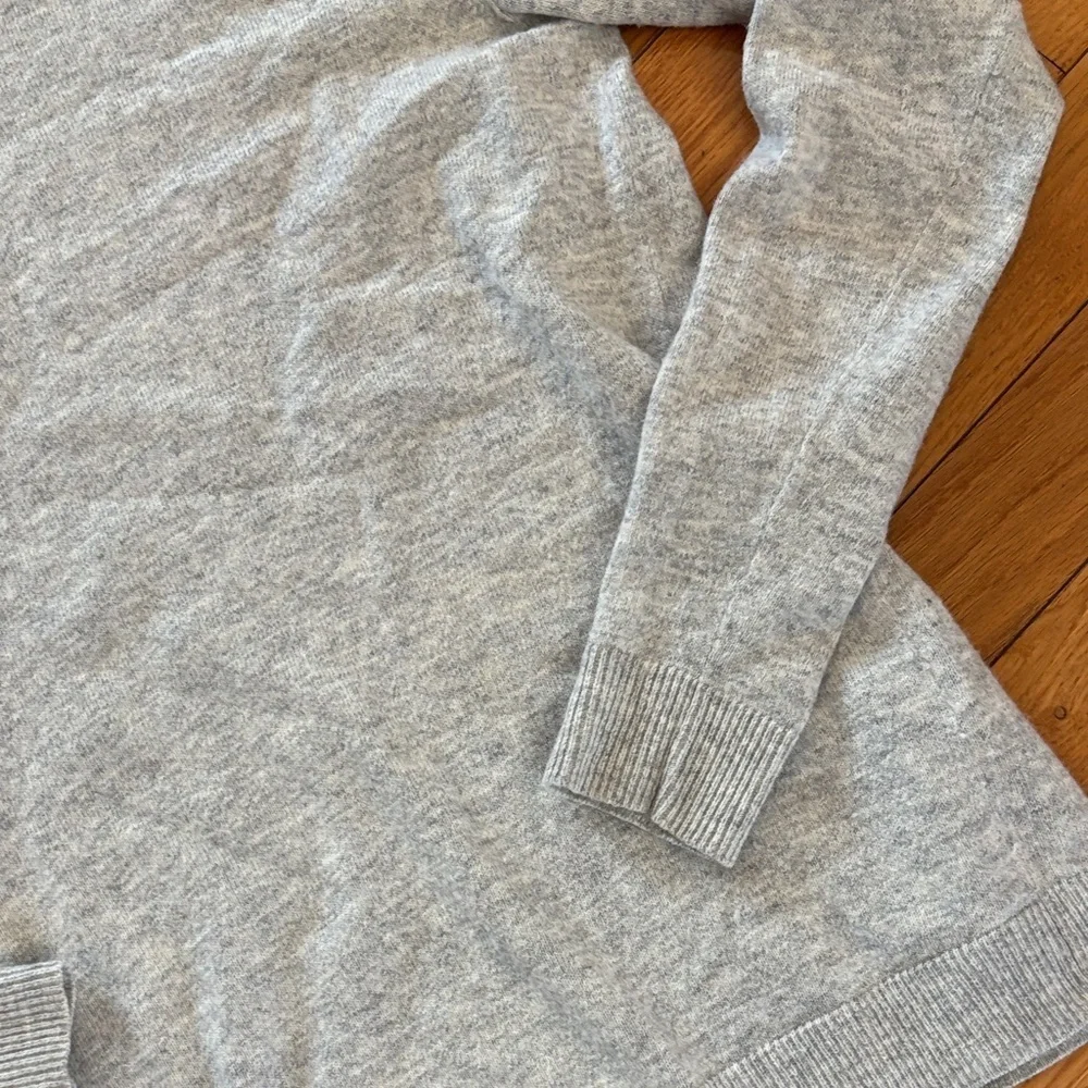 J. Crew Light Gray Kids Sweater with Ruffle Sleeves